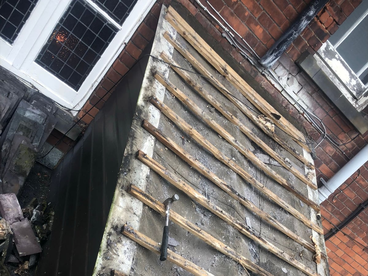 Pitched roof: before and after, before the work