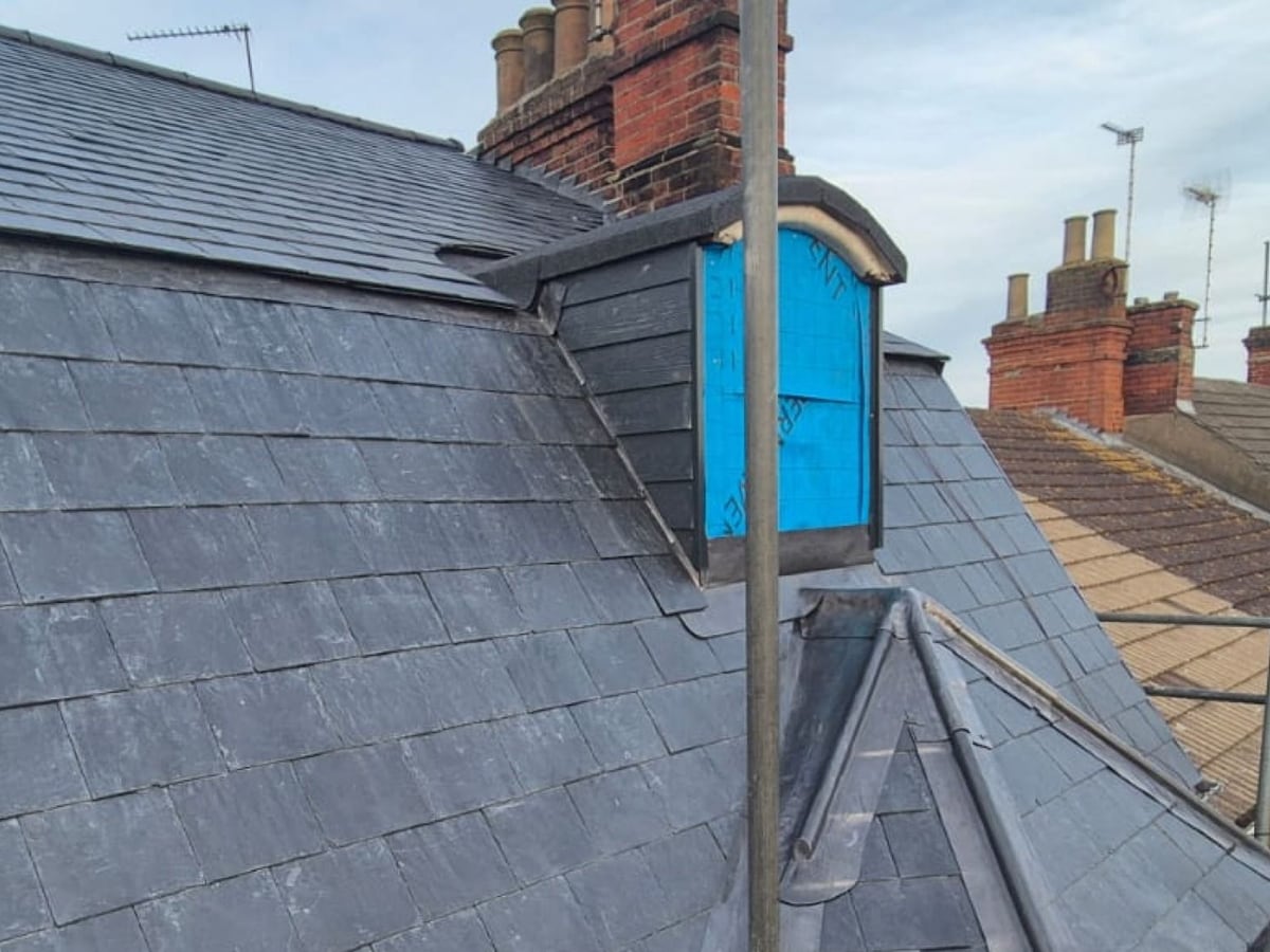 Pitched roof: before and after, after the work