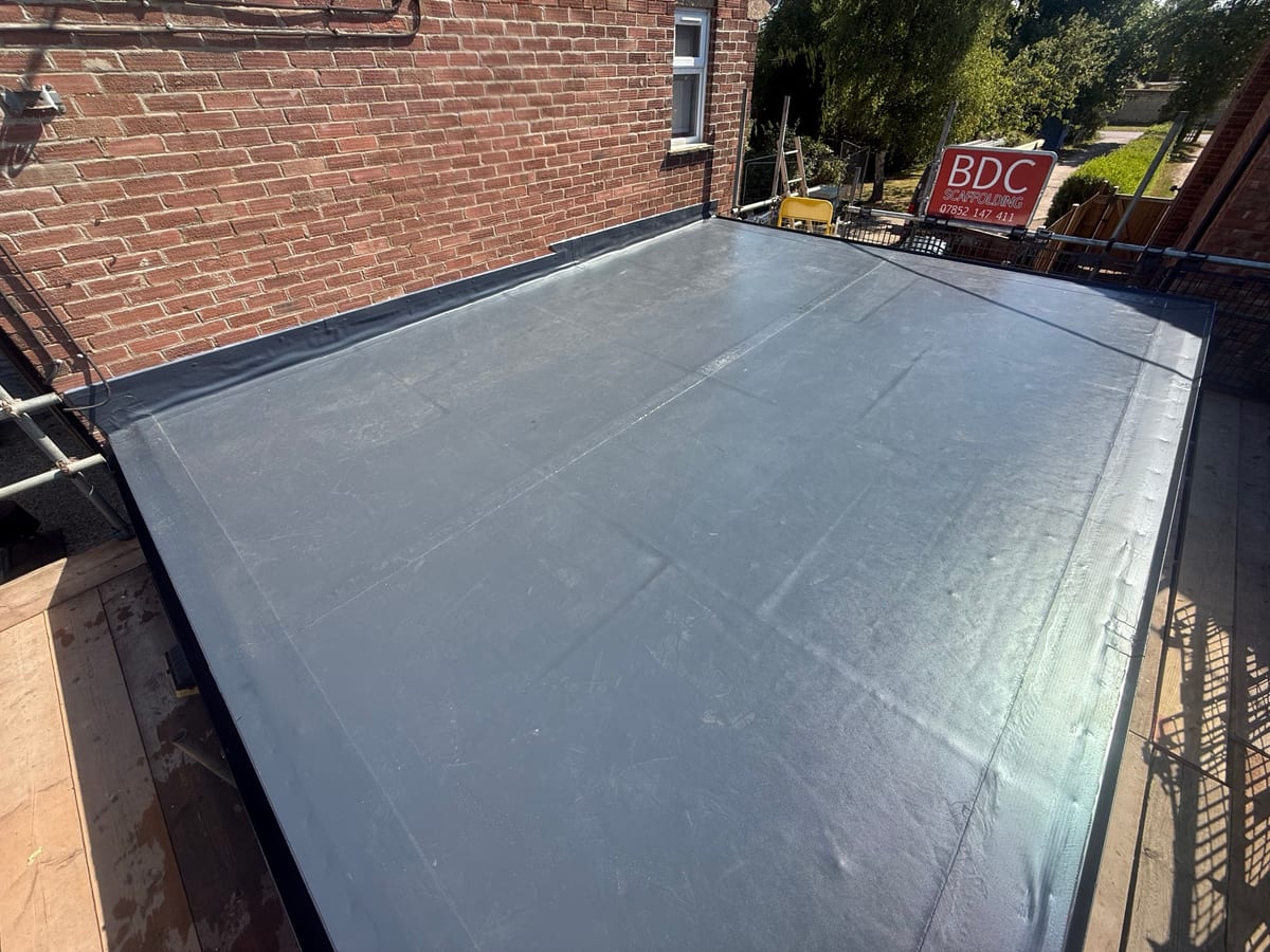 Single ply flat roof, Hopton-on-Sea