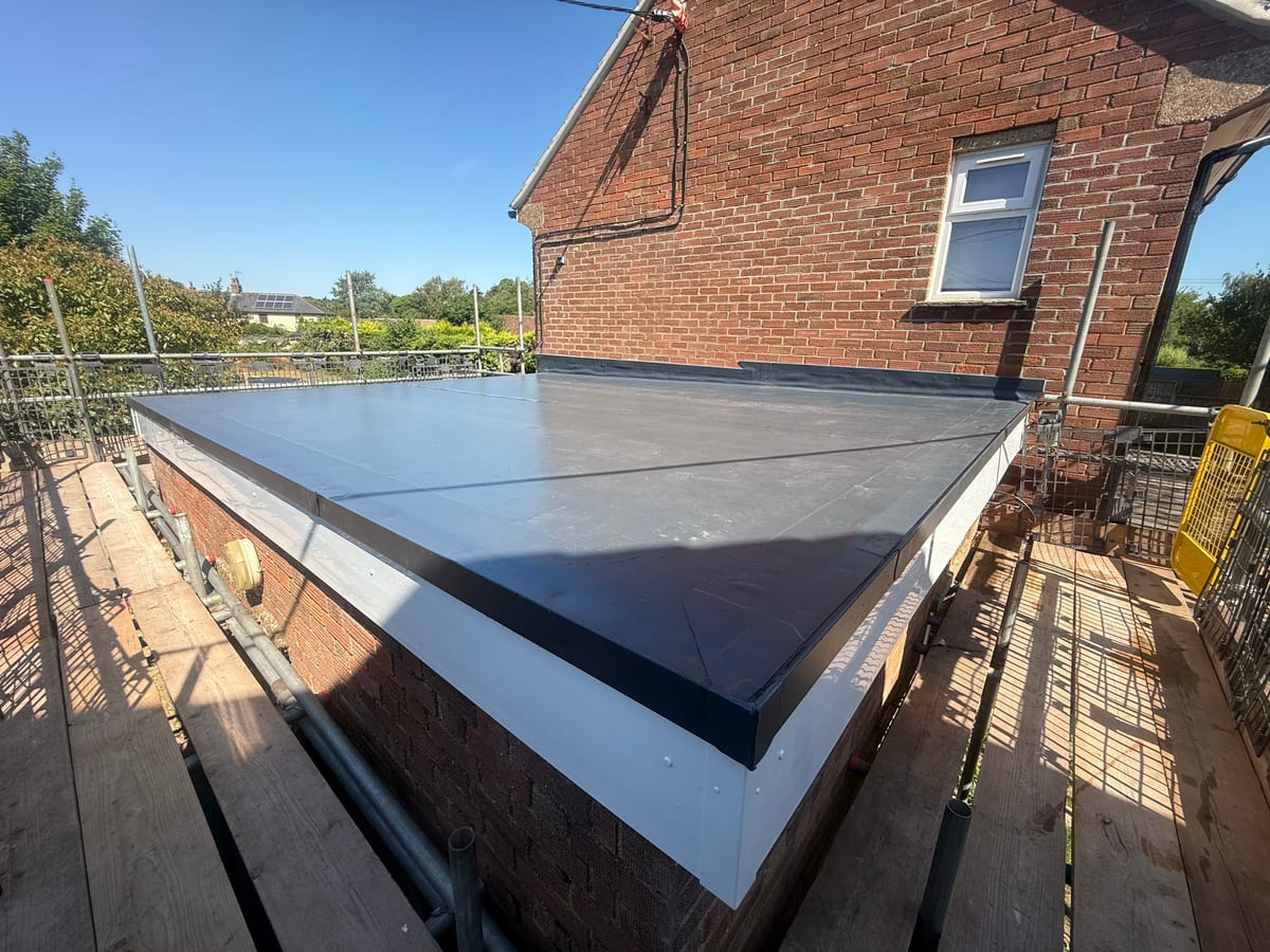 Single ply flat roof, Hopton-on-Sea
