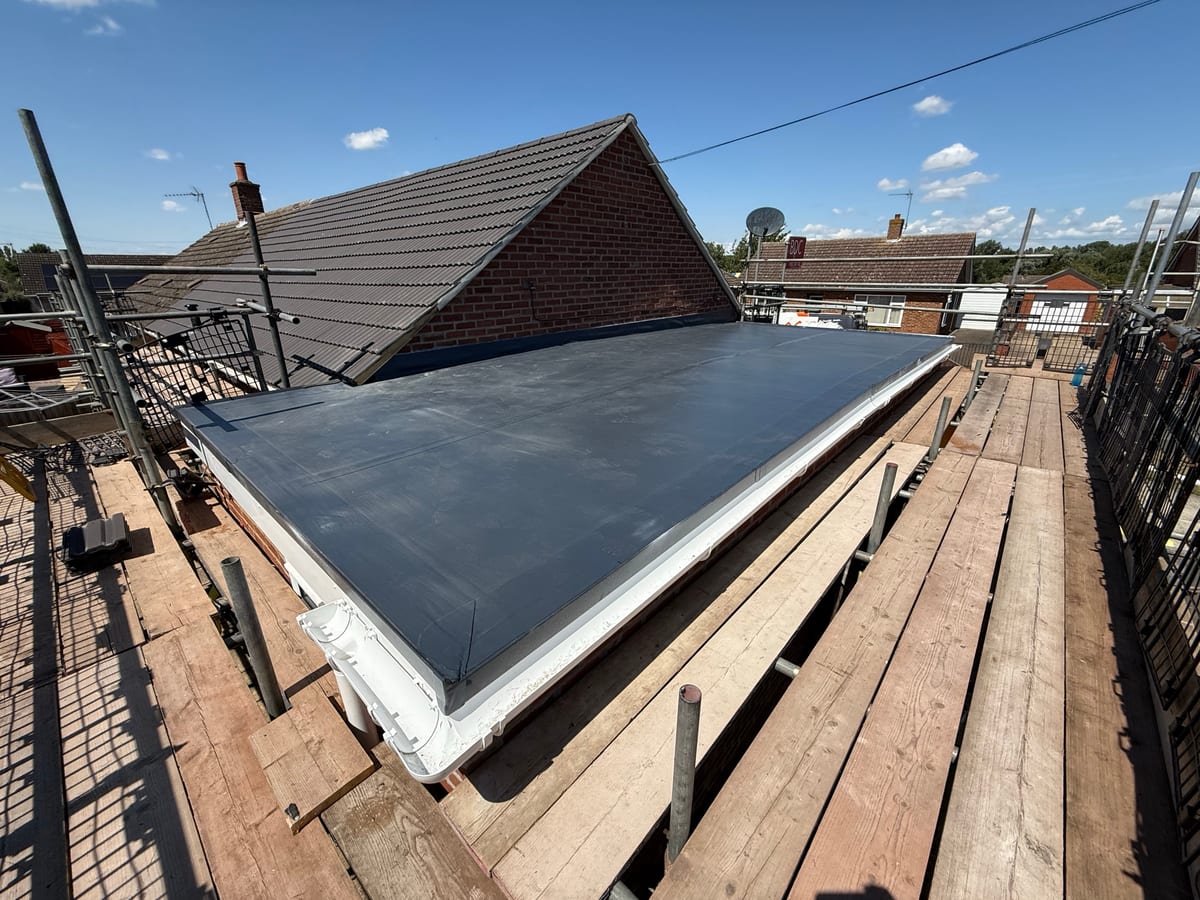 Single ply flat roof, King's Lynn