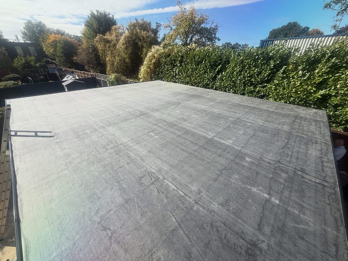 EPDM rubber flat roof, Poringland