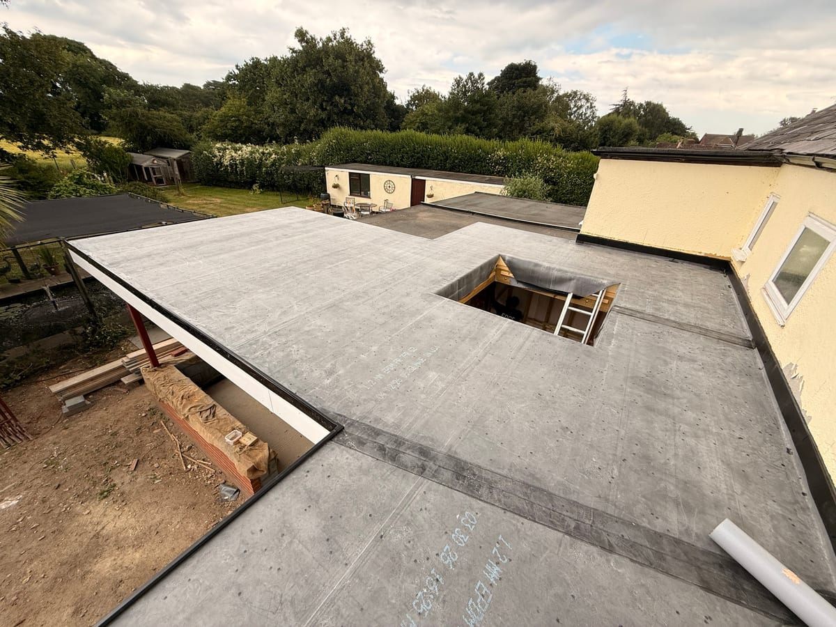 EPDM rubber flat roof, Hopton-on-Sea