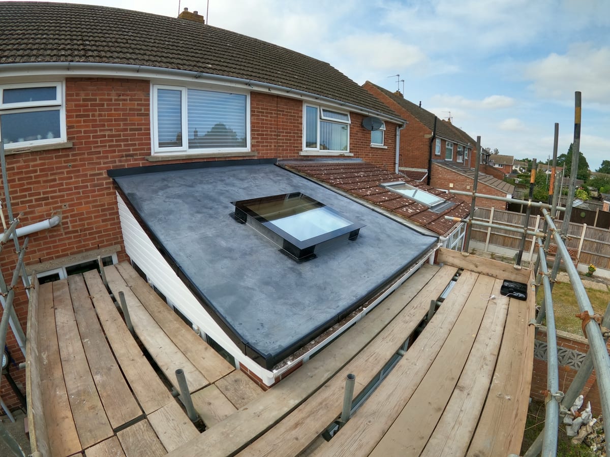 EPDM rubber flat roof, Gorleston