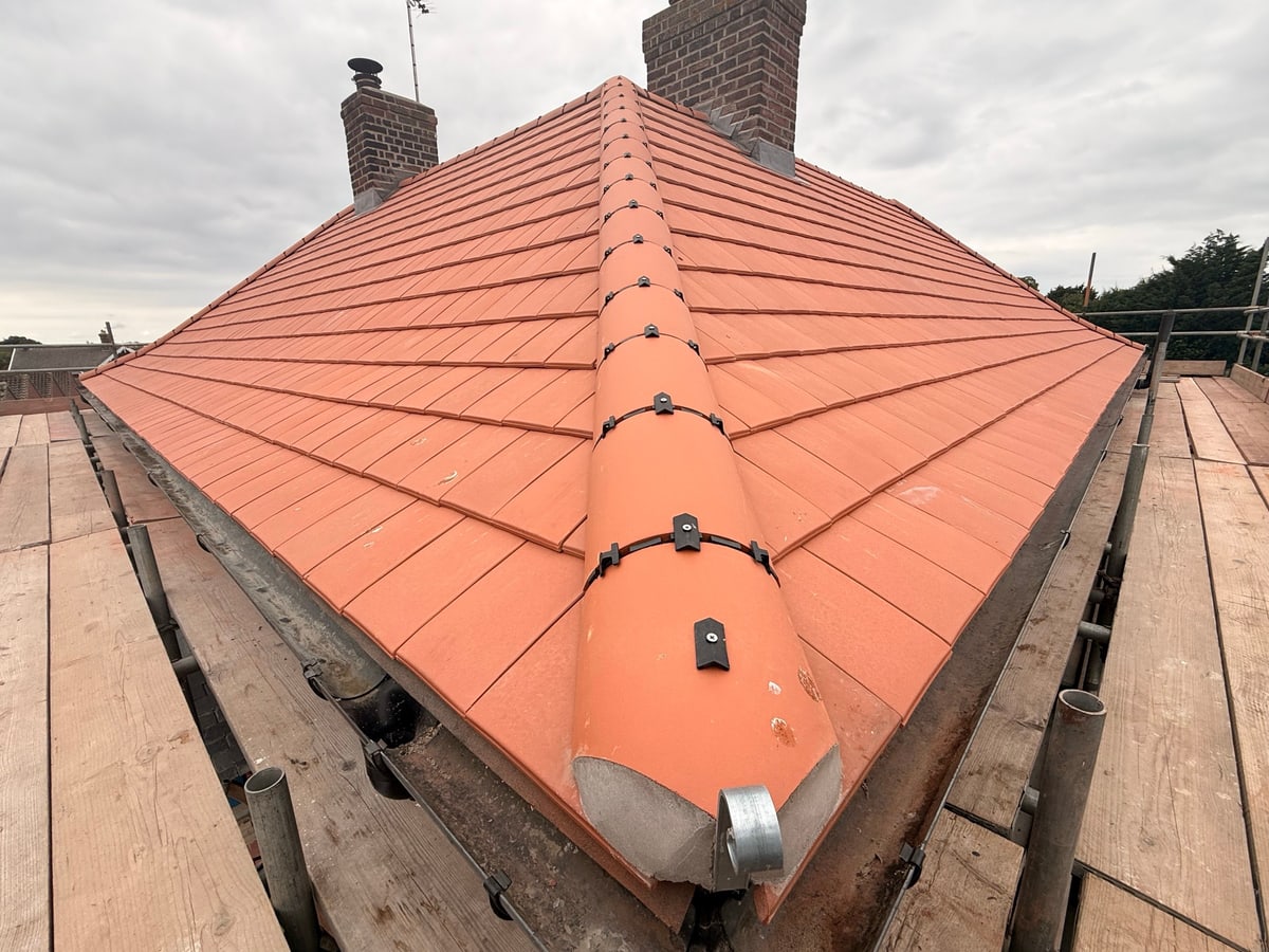 Pitched roof: before and after, after the work