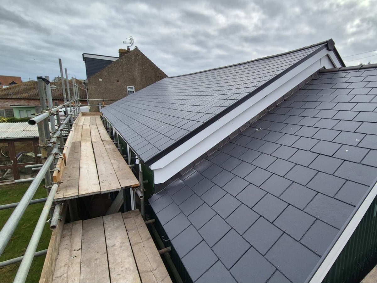 Artificial slate roof, Poringland