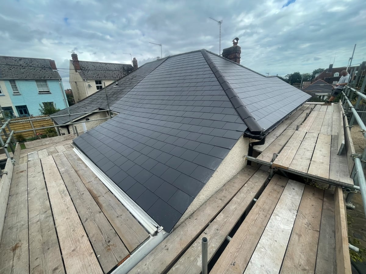 Artificial slate roof, Poringland