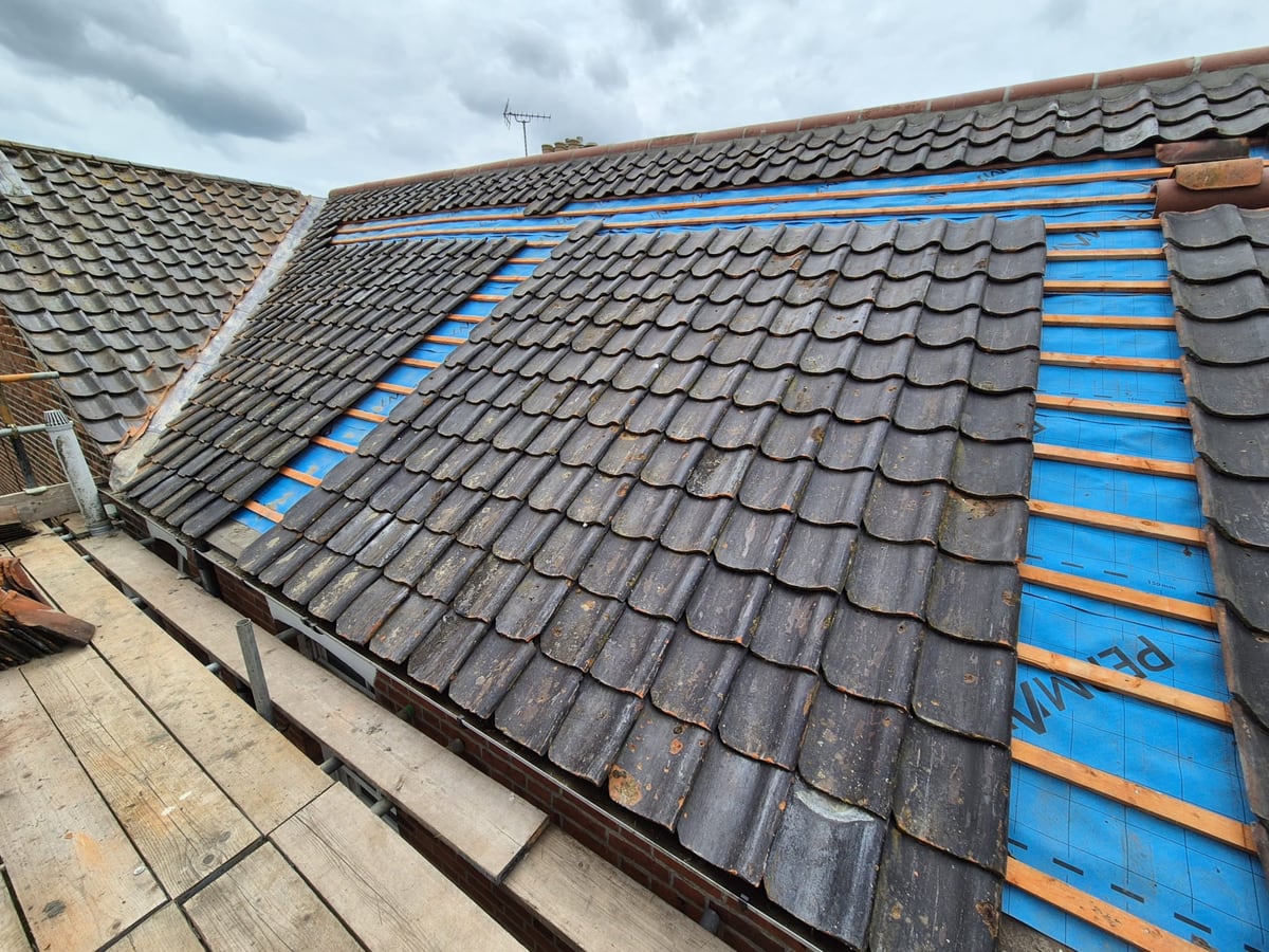 Roof repair, Bradwell