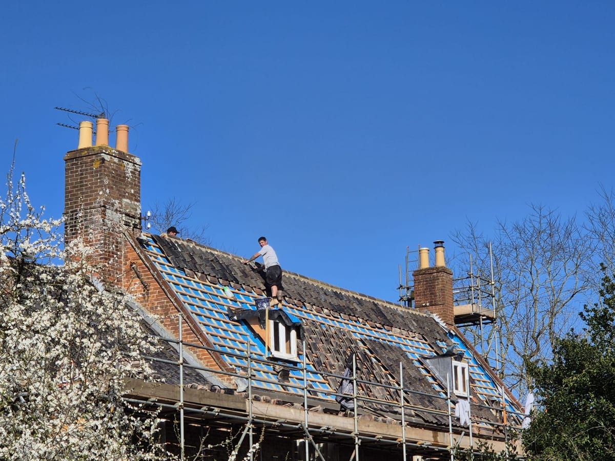 Roof repair, Worlingham