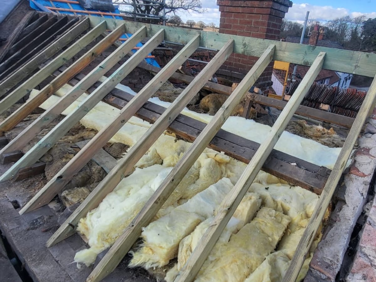 New roof timbers