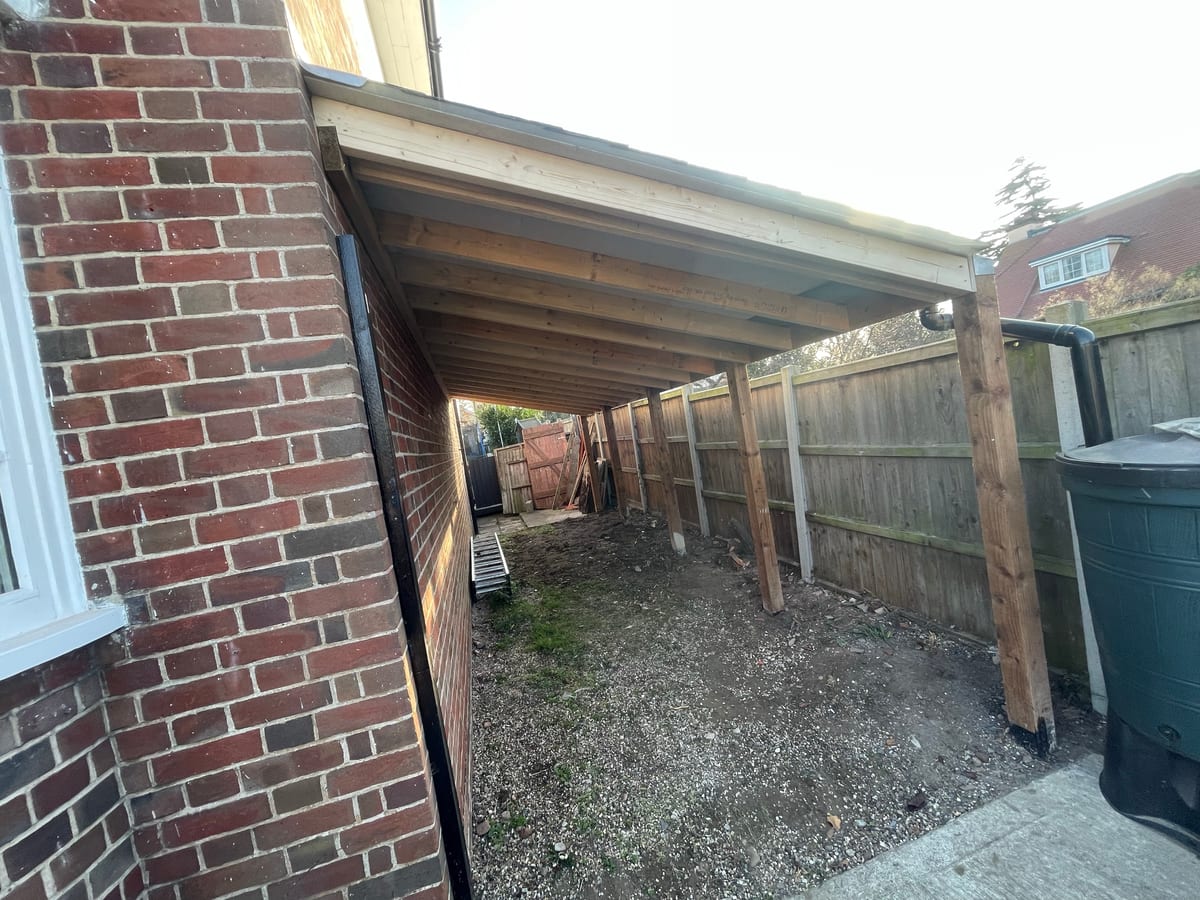 New roof timbers, Thorpe St Andrew