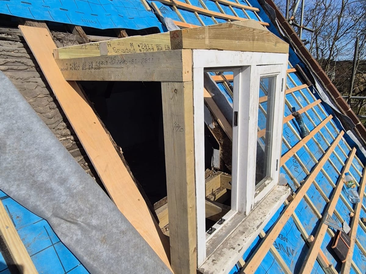 New roof timbers, Great Yarmouth